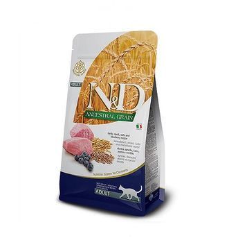 Низькозерновий сухий корм Farmina LOW GRAIN для дорослих кішок (ягня / чорниця), 1.5 кг (8010276021595) 8010276021595 фото